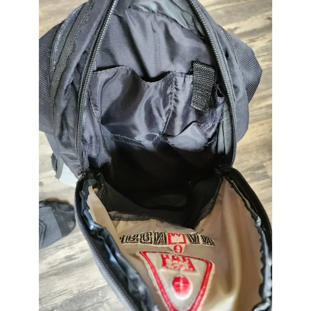 IRONMAN Black Gray Backpack Official Logo Design Athletic Gym Workout Bag Hiking